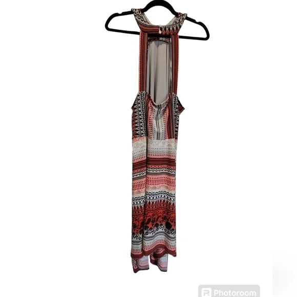 CATO Sz XL Geometric Sleeveless Open Back Midi Dress - Picture 2 of 8